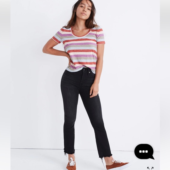 Madewell Curvy Cali Demi-Boot Jeans in Berkeley Black: Chewed-Hem Edition - Picture 2 of 9